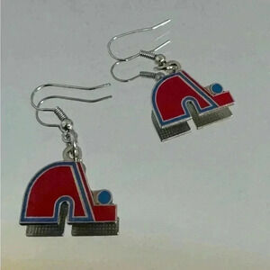 $8 Add-On 🆕Quebec Nordiques Logo Earrings